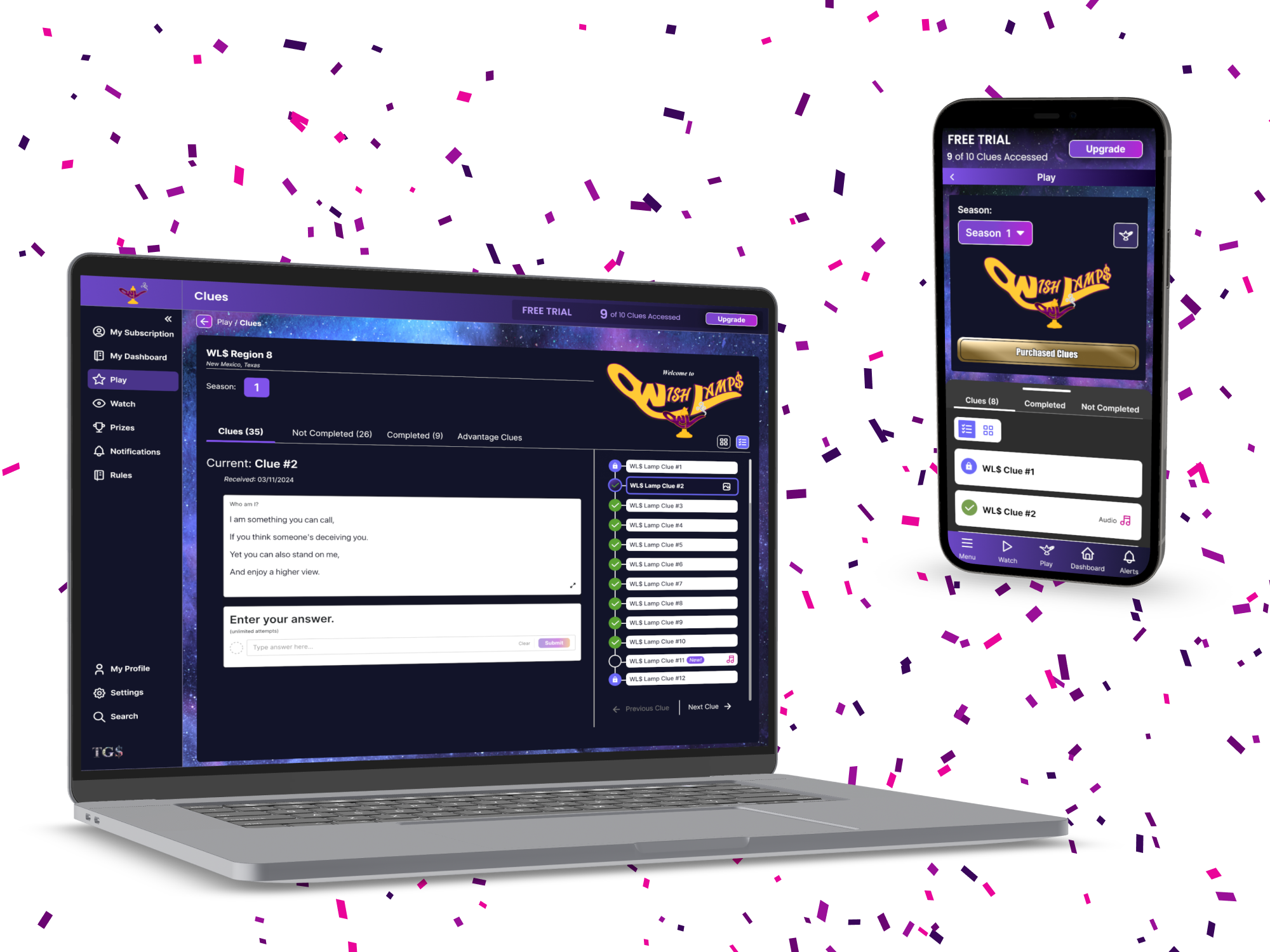 TG$ FREE ACCESS CHANGES TO FREE TRIAL